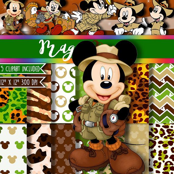 Detail Clipart Mickey Mouse Safari Nomer 32