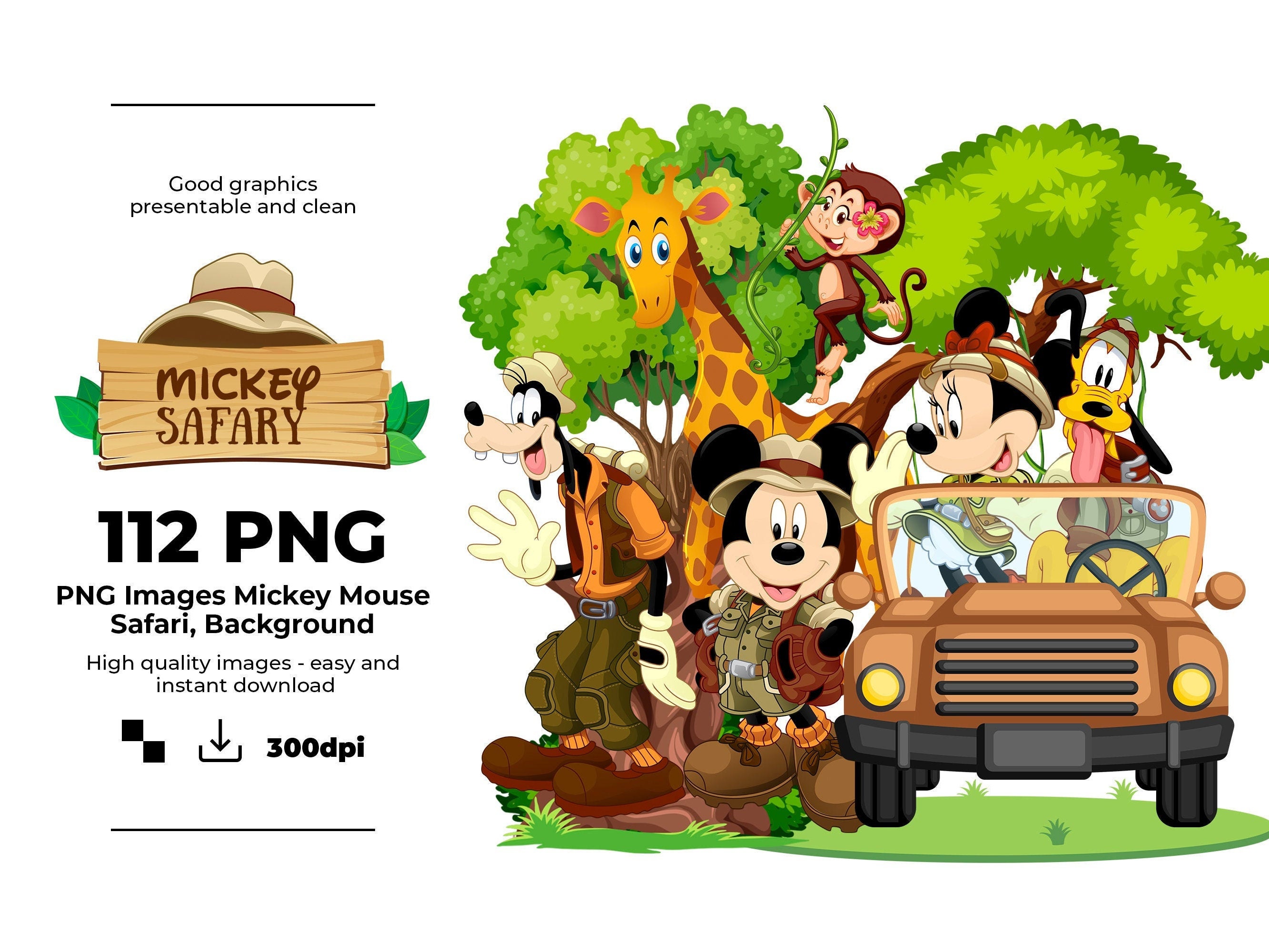 Detail Clipart Mickey Mouse Safari Nomer 5