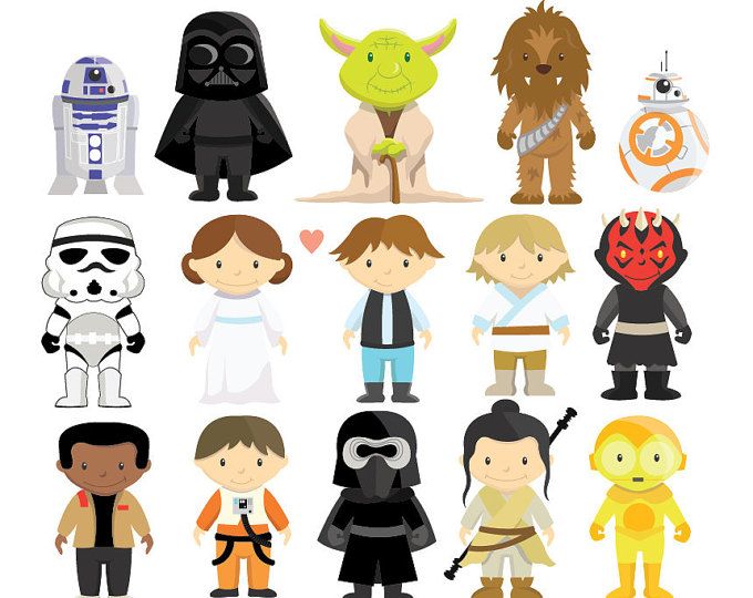 Detail Clipart Of Star Wars Characters Nomer 2