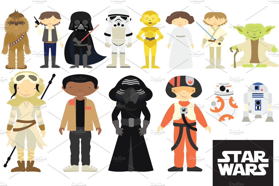 Detail Clipart Of Star Wars Characters Nomer 15