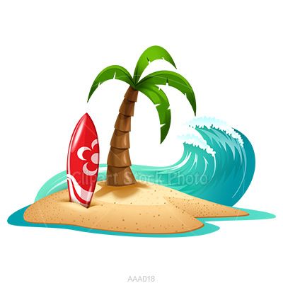 Detail Clipart Palm Trees Beach Nomer 3