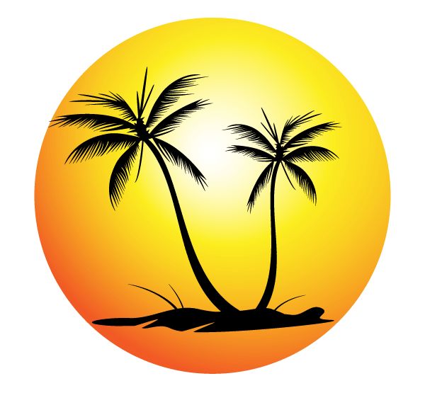 Detail Clipart Palm Trees Beach Nomer 31