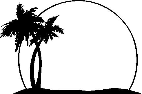 Detail Clipart Palm Trees Beach Nomer 33