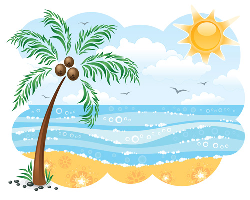 Detail Clipart Palm Trees Beach Nomer 34