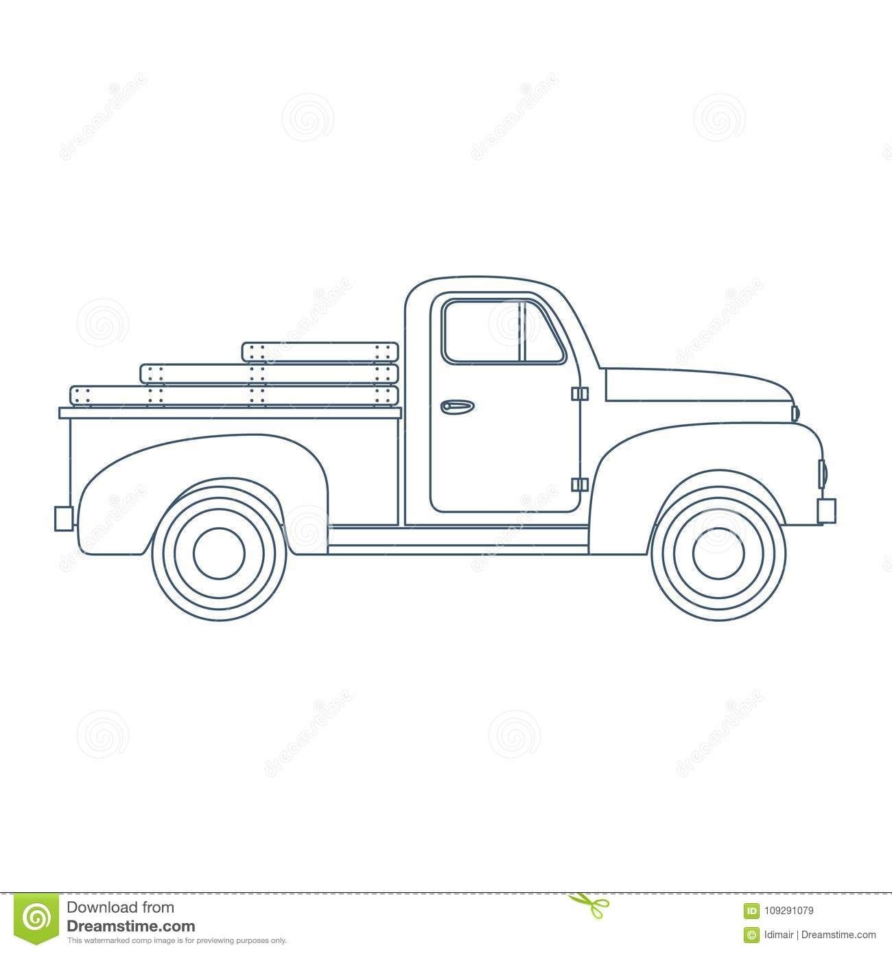 Detail Clipart Pickup Truck Nomer 26