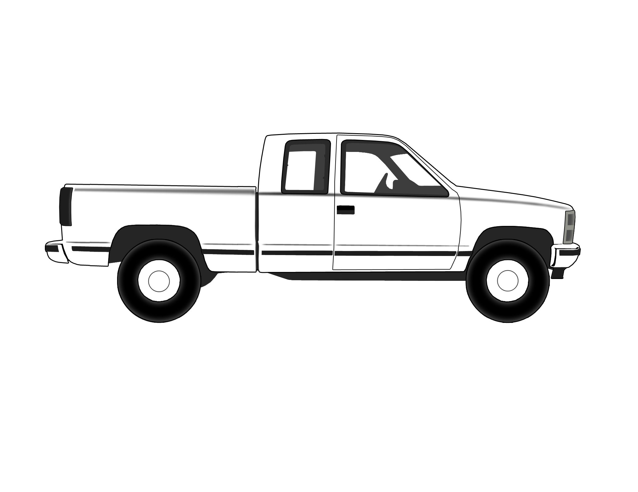 Detail Clipart Pickup Truck Nomer 43