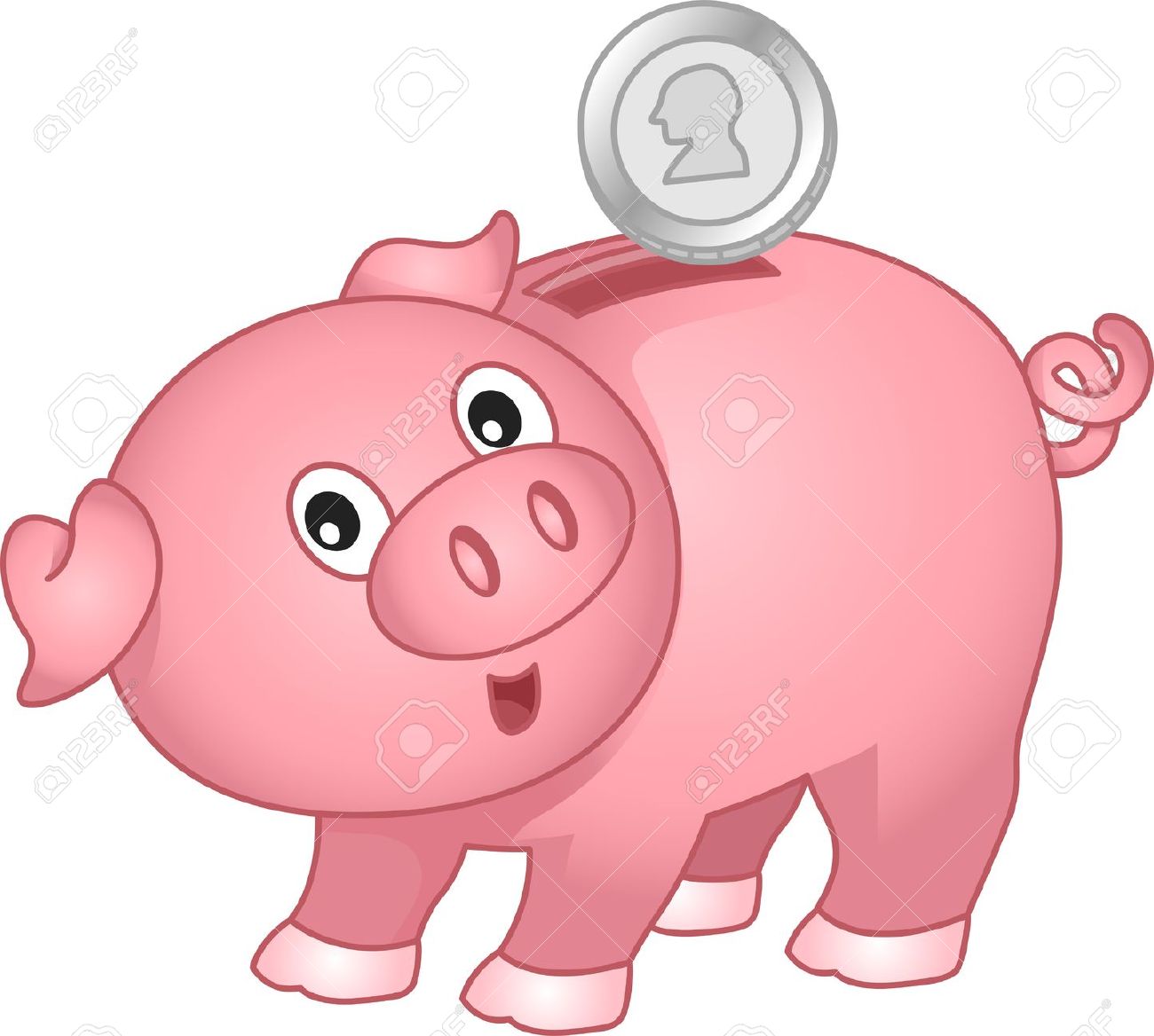 Detail Clipart Piggy Bank Nomer 44