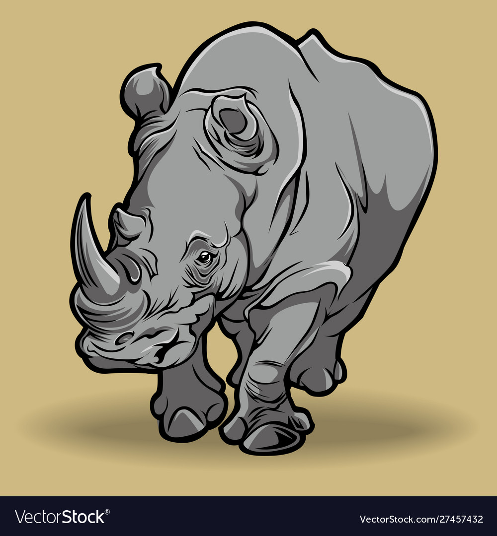 Detail Clipart Rhino Nomer 54