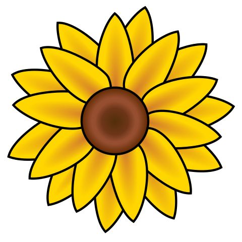 Detail Clipart Sunflower Nomer 2