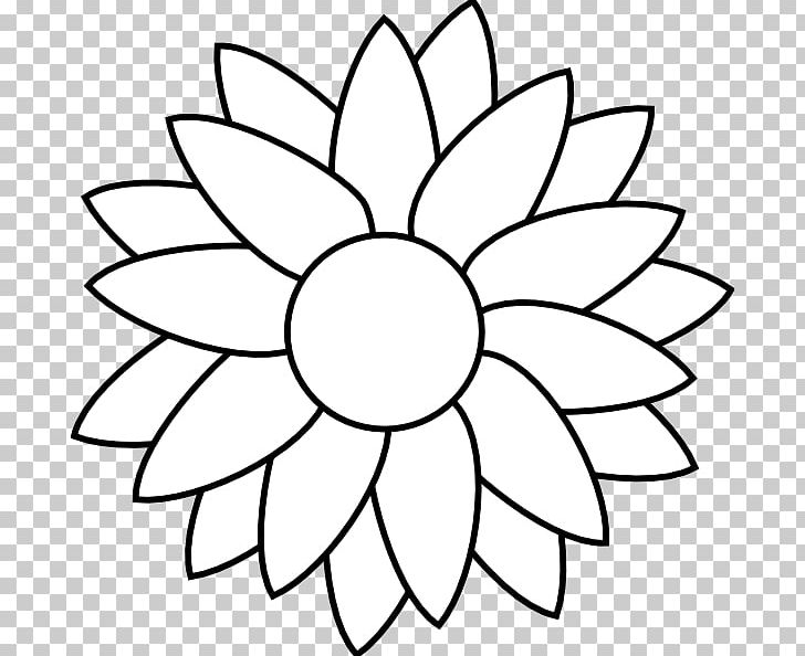 Detail Clipart Sunflower Black And White Nomer 27