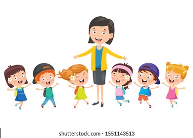 Detail Clipart Teacher And Students Nomer 6