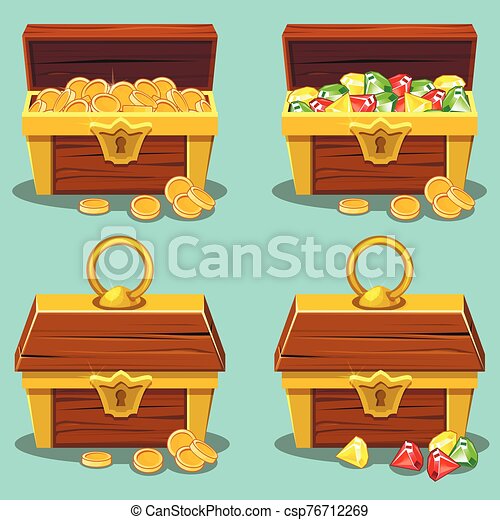 Detail Closed Treasure Chest Clipart Nomer 38