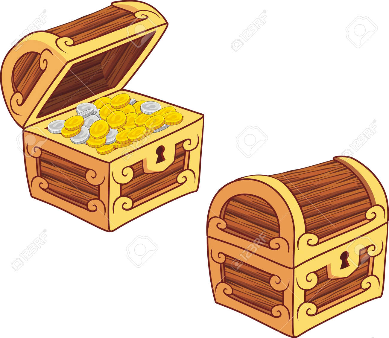 Detail Closed Treasure Chest Clipart Nomer 39