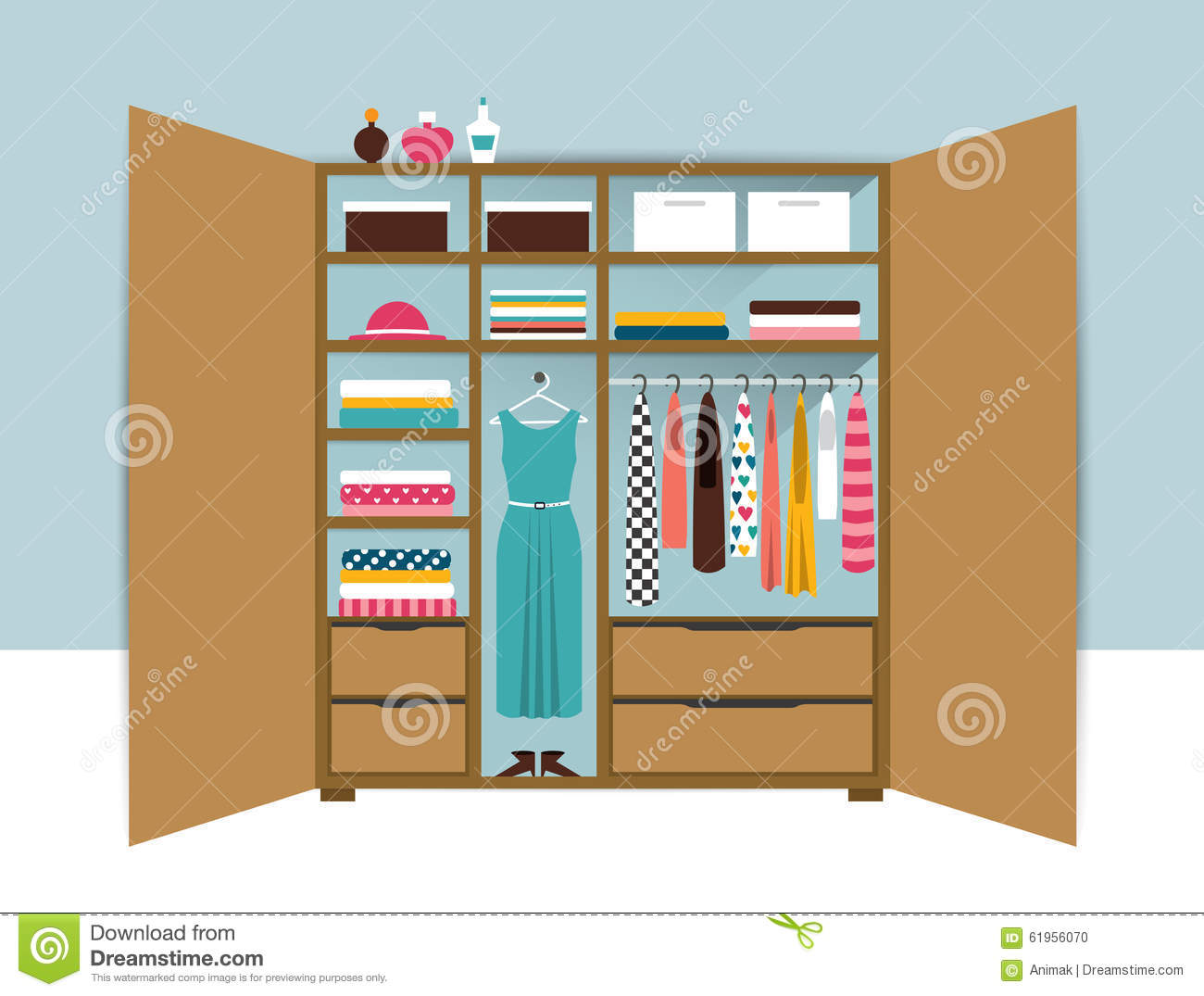 Detail Clothes In Dresser Clipart Nomer 16