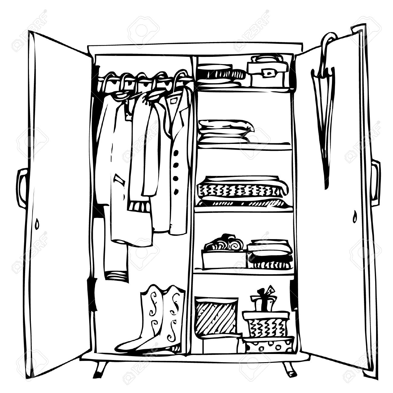 Detail Clothes In Dresser Clipart Nomer 20