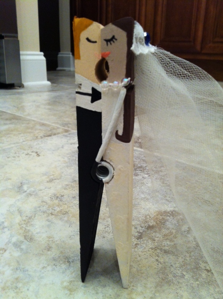 Detail Clothespin Bride And Groom Nomer 12