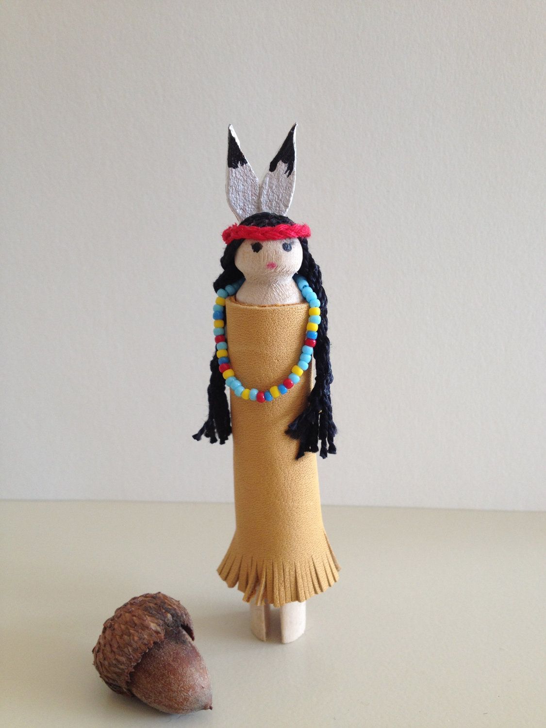 Detail Clothespin Indian Doll Nomer 2