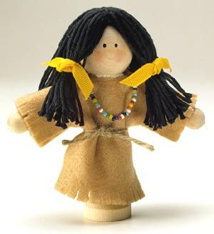 Detail Clothespin Indian Doll Nomer 4