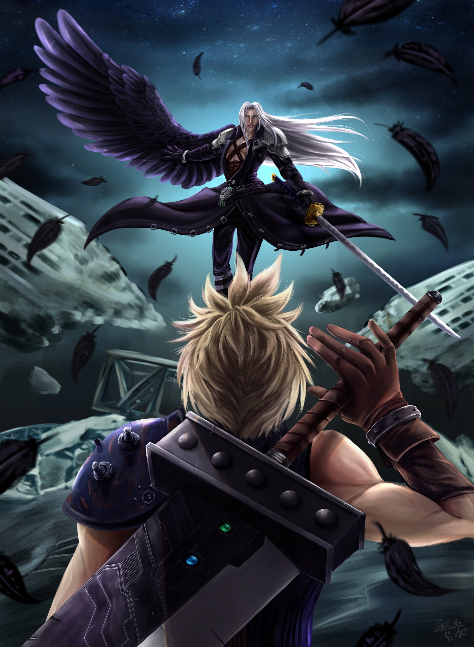 Detail Cloud Vs Sephiroth Nomer 4