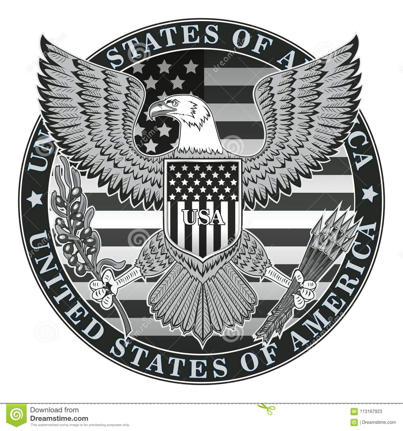 Detail Coat Of Arms Of The United States Nomer 44