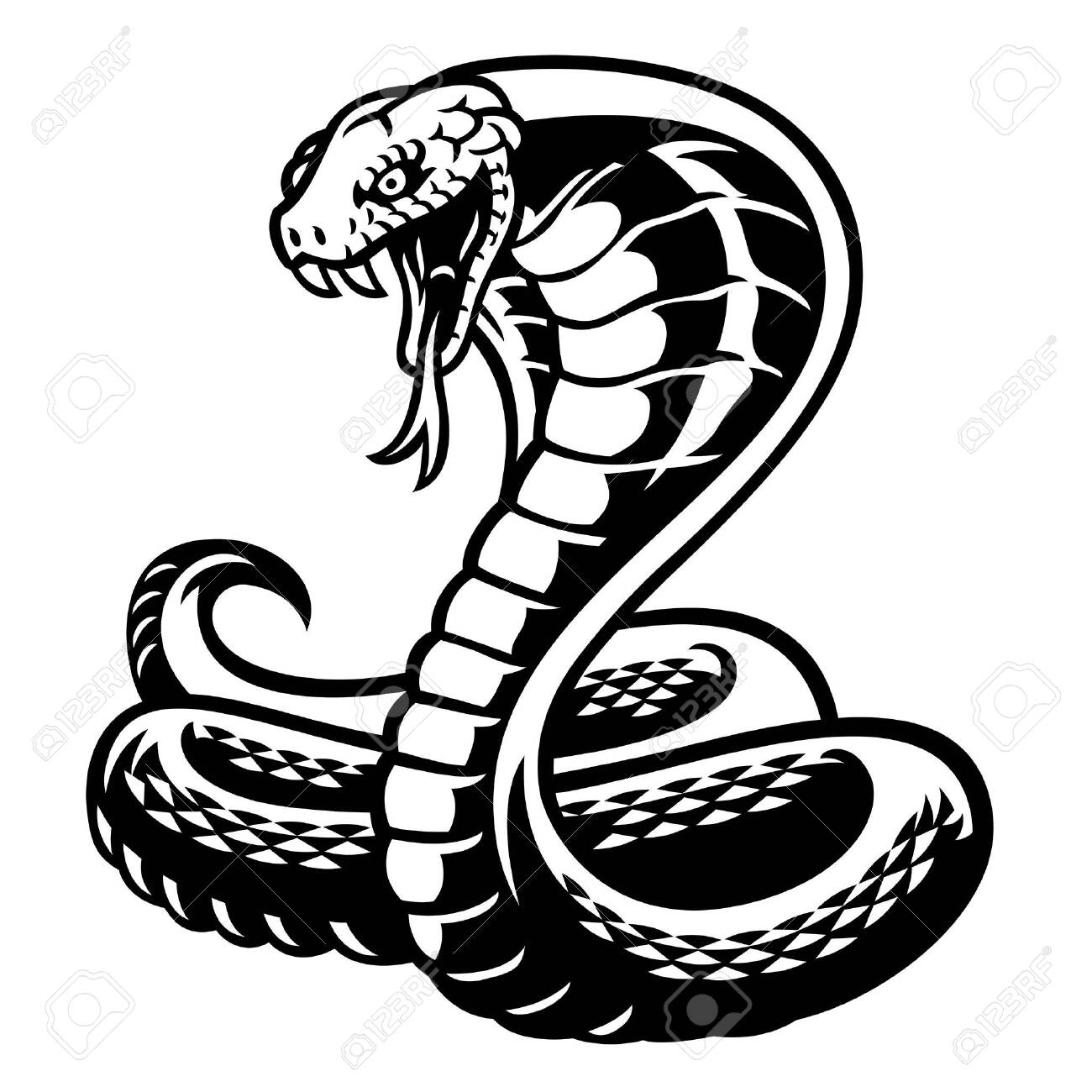 Cobra Clipart Black And White - KibrisPDR