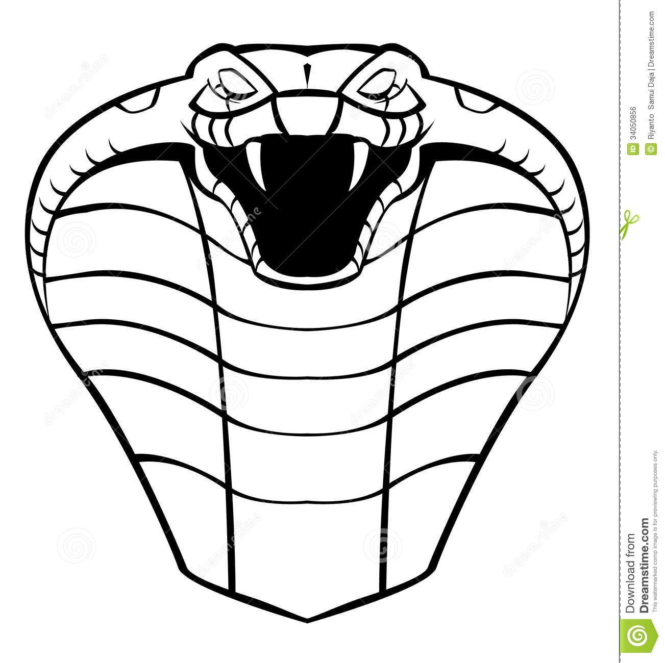 Detail Cobra Clipart Black And White Nomer 19