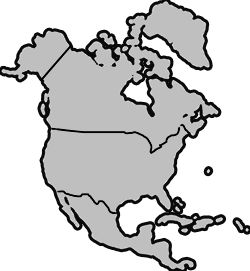 Detail North America Map Black And White Nomer 7