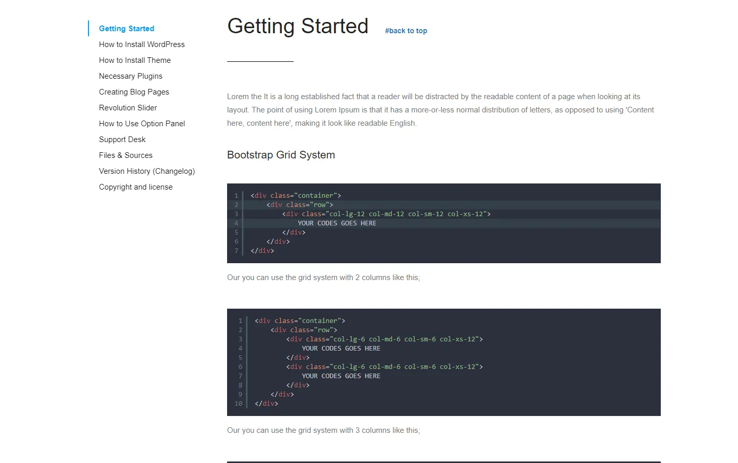 Detail Css Documentation Template Nomer 2