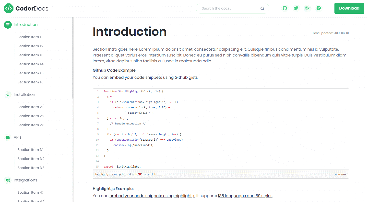 Detail Css Documentation Template Nomer 4