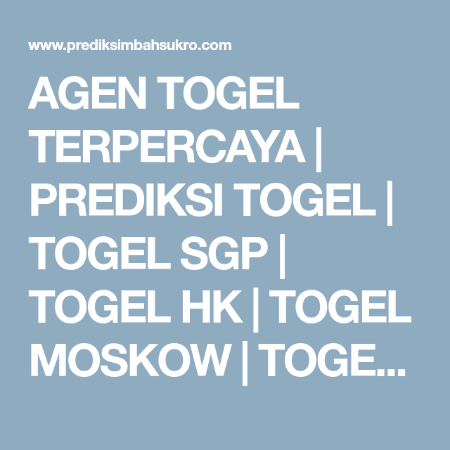 Detail Data Moscow Togel Nomer 18