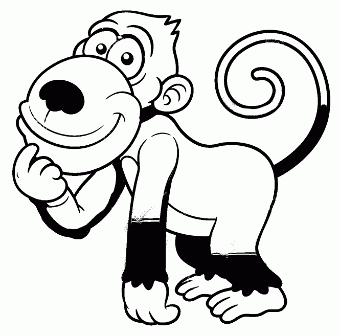 Detail Gambar Mewarnai Monyet Kartun Nomer 19