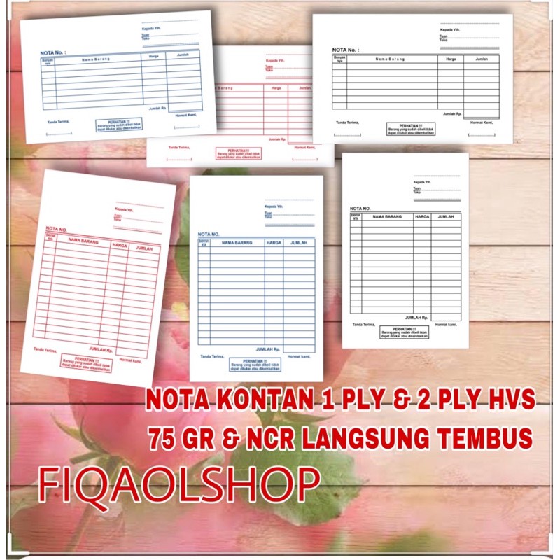 Detail Gambar Nota Kontan Nomer 10