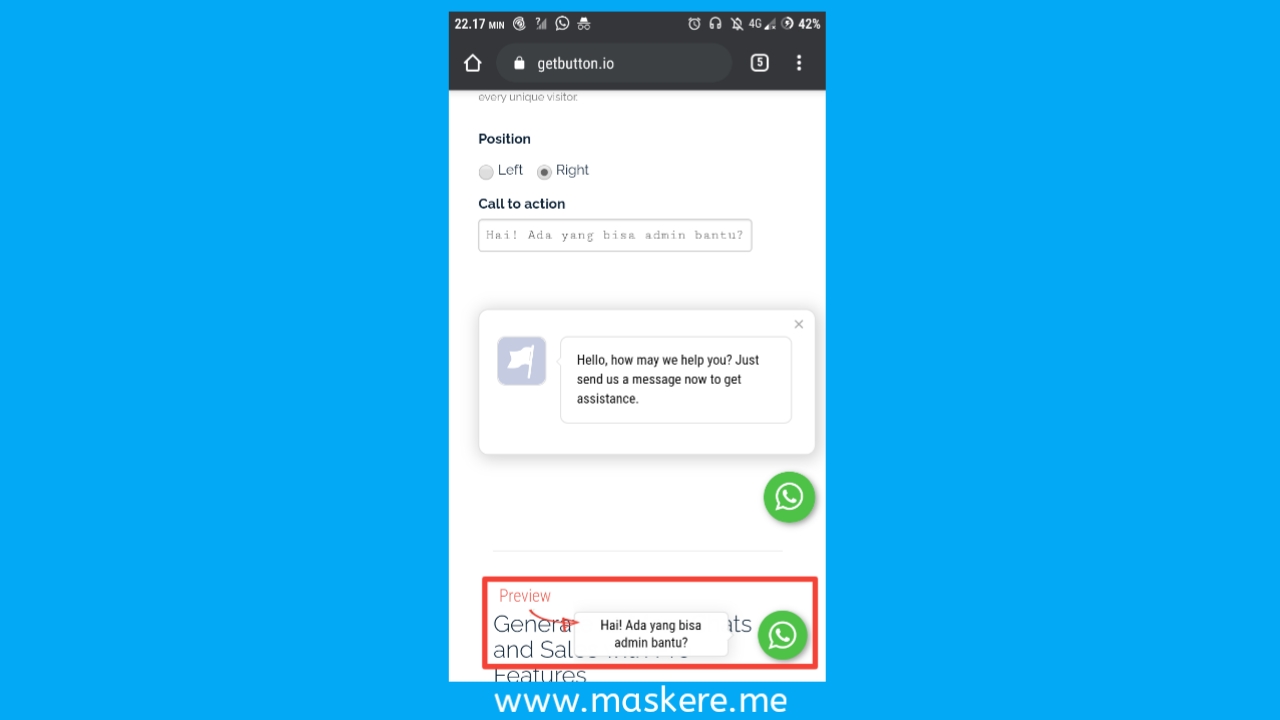 Detail Membuat Widget Tombol Link Chat Whatsapp Melayang Nomer 6