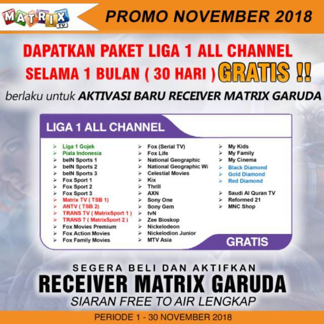 Detail Paket Matrix Garuda Nomer 16