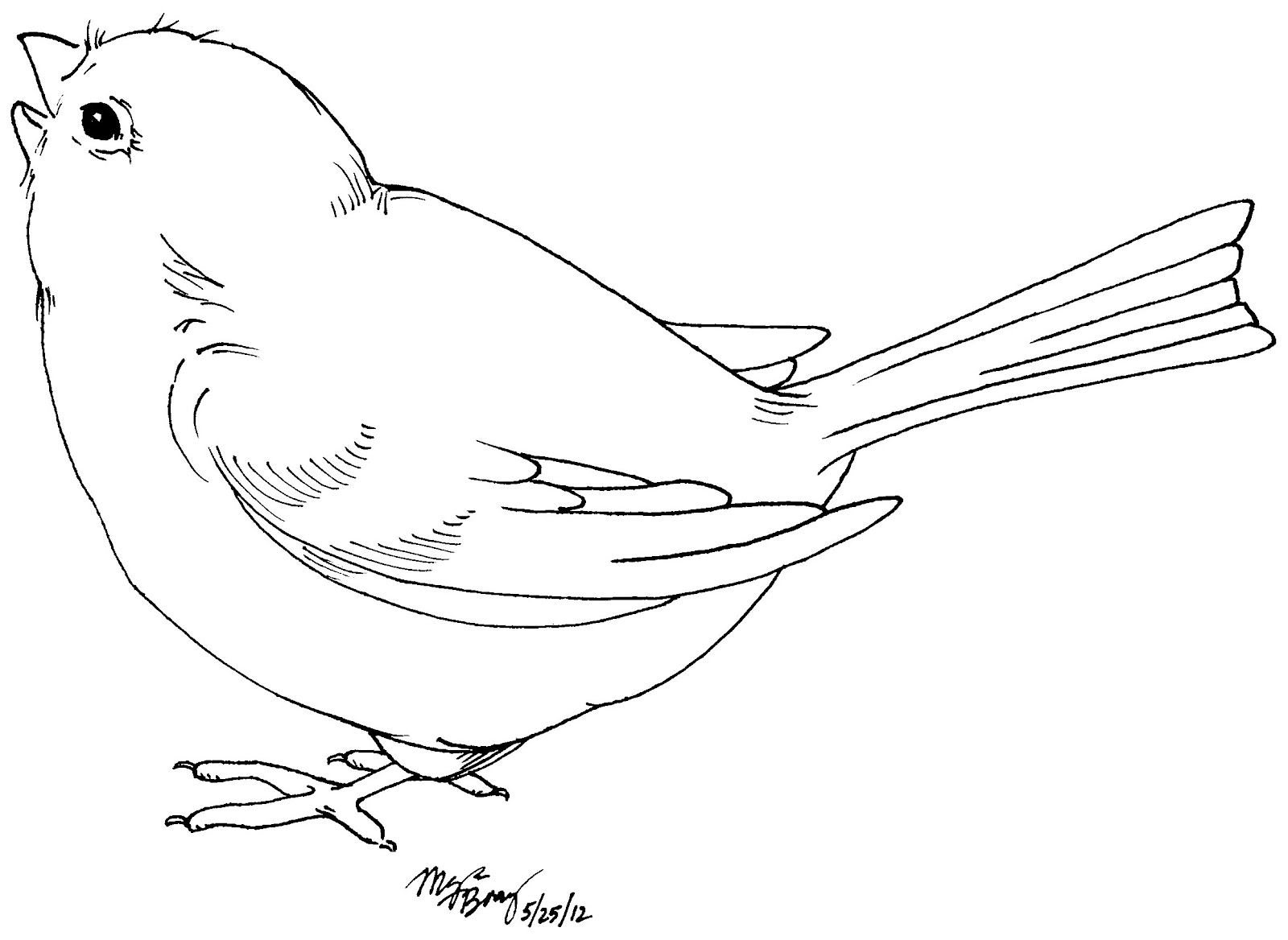 Detail Bird Black And White Clipart Nomer 22