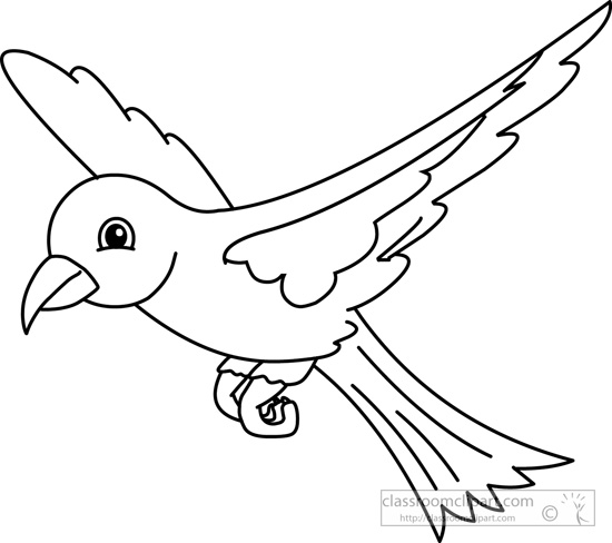 Detail Bird Black And White Clipart Nomer 25