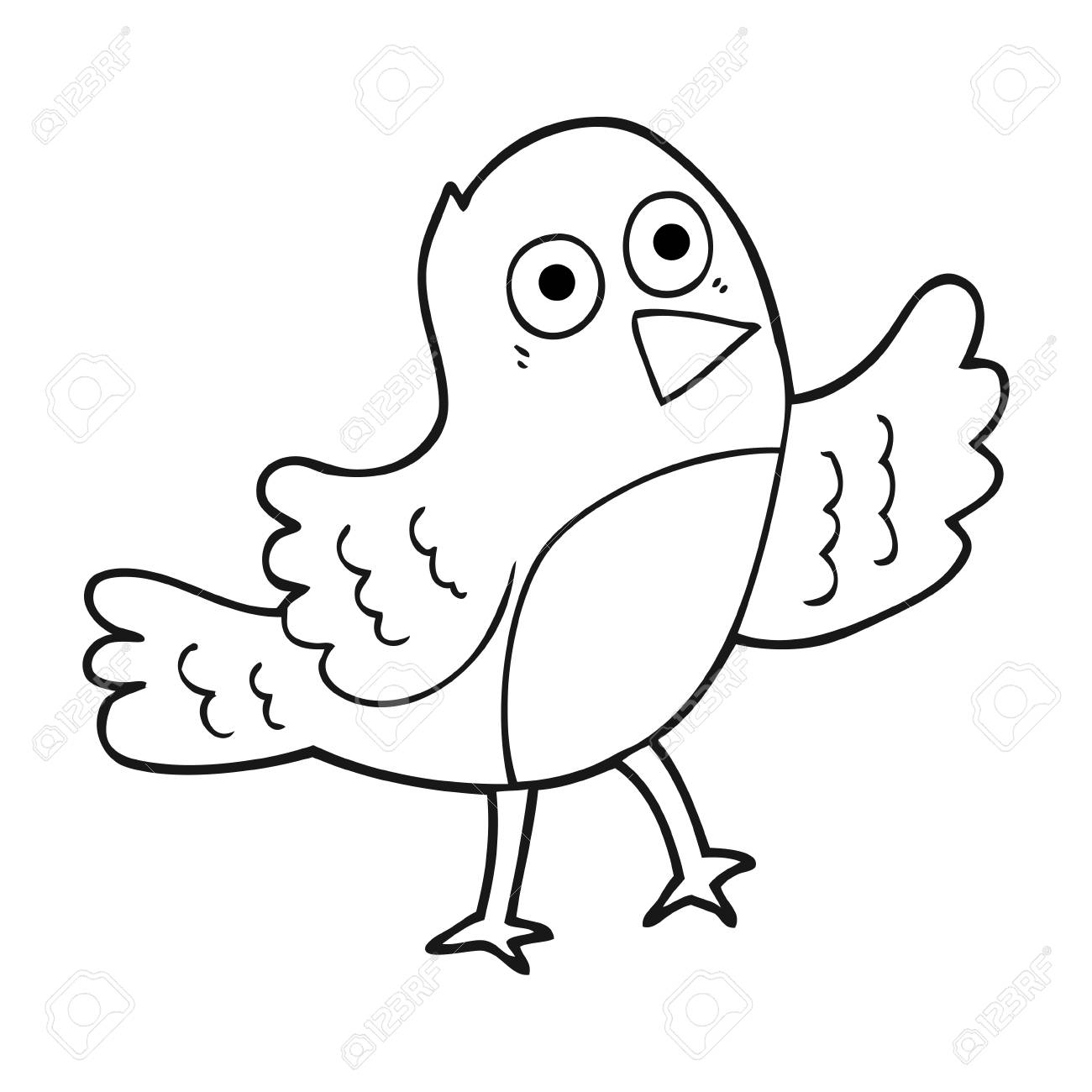 Detail Bird Black And White Clipart Nomer 33