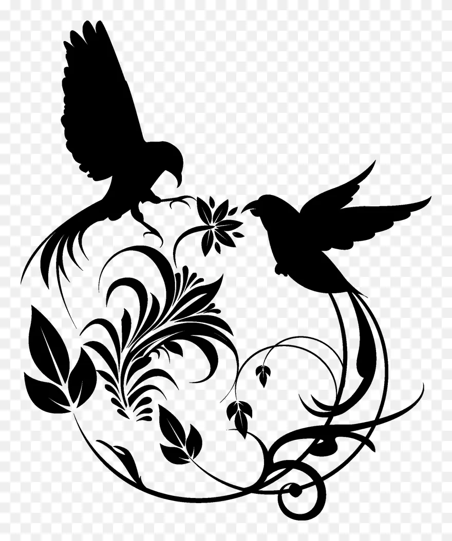 Detail Bird Black And White Clipart Nomer 35