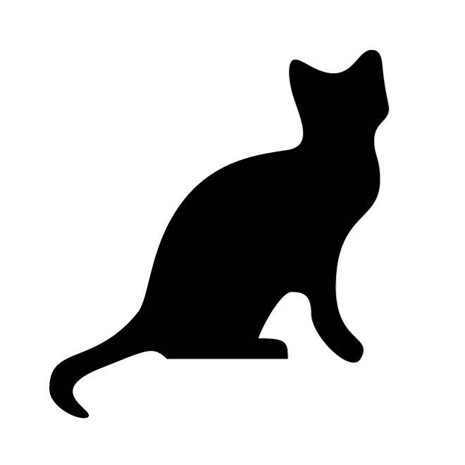 Detail Free Cat Silhouette Clip Art Nomer 2