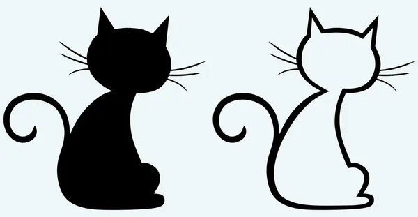 Detail Free Cat Silhouette Clip Art Nomer 19