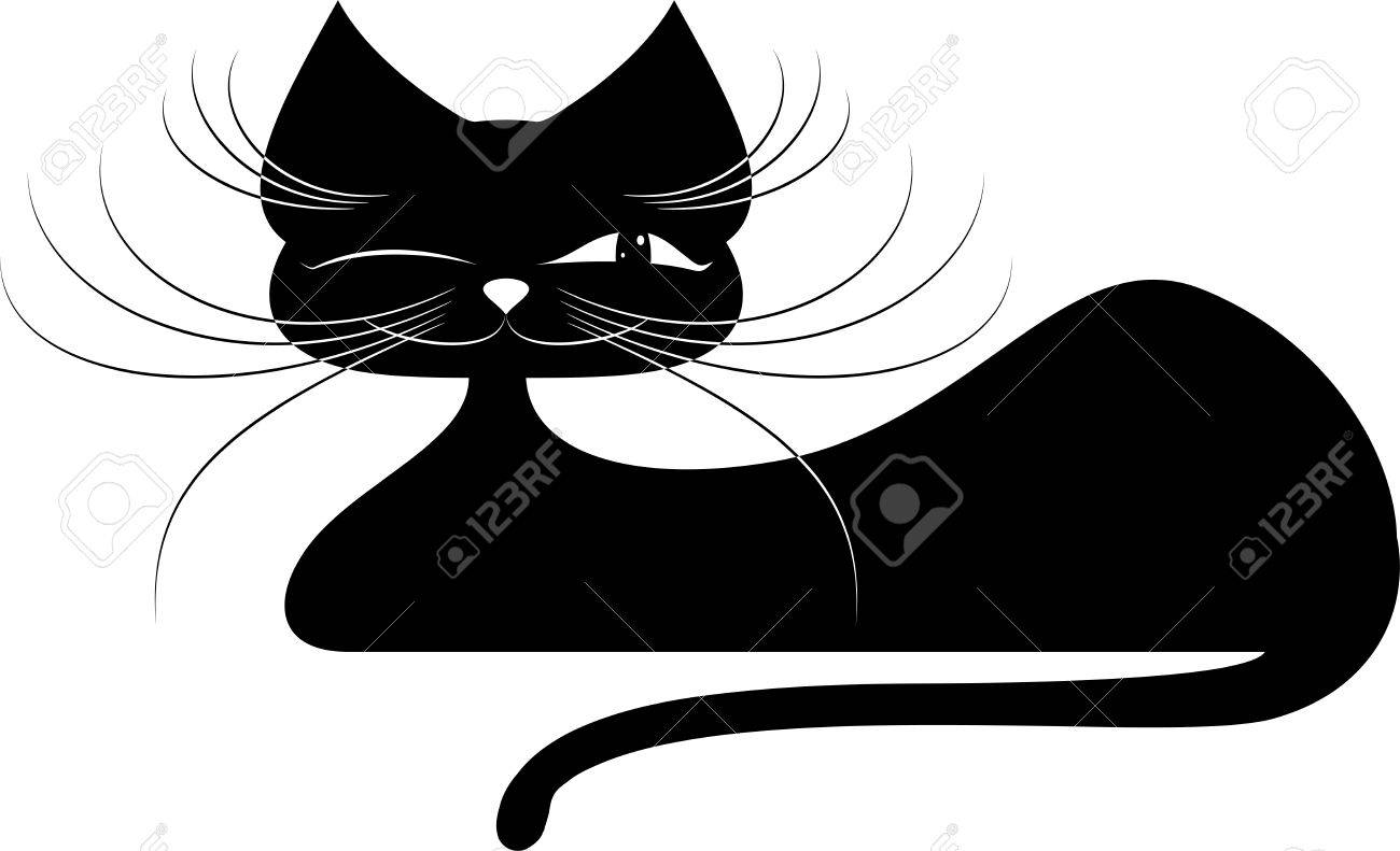 Detail Free Cat Silhouette Clip Art Nomer 45