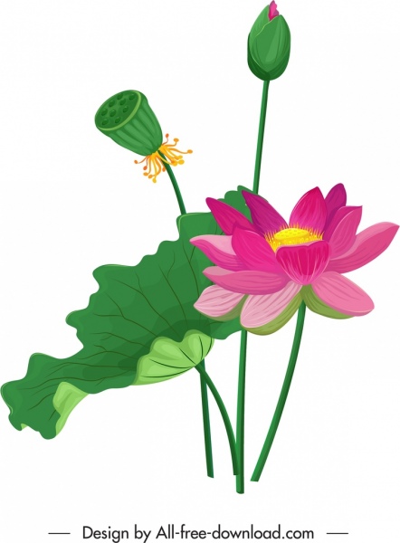 Detail Free Lotus Flower Vector Nomer 41