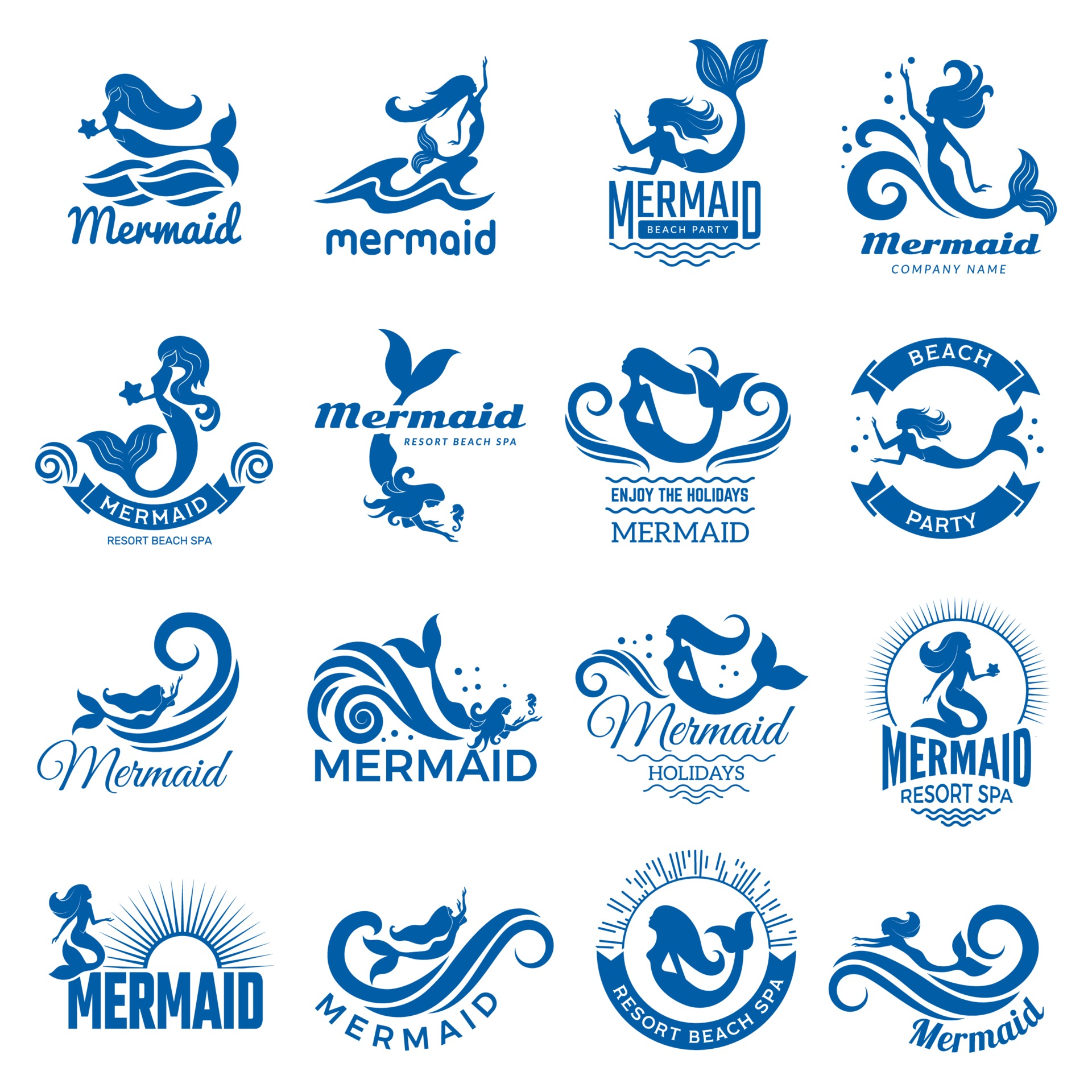 Detail Mermaid Free Vector Nomer 19