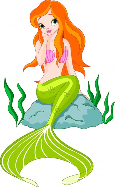 Detail Mermaid Free Vector Nomer 24