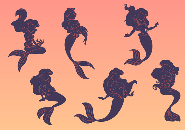 Detail Mermaid Free Vector Nomer 7