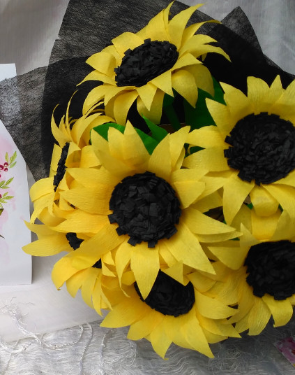 Gambar Bunga Matahari Dari Kertas Krep - KibrisPDR