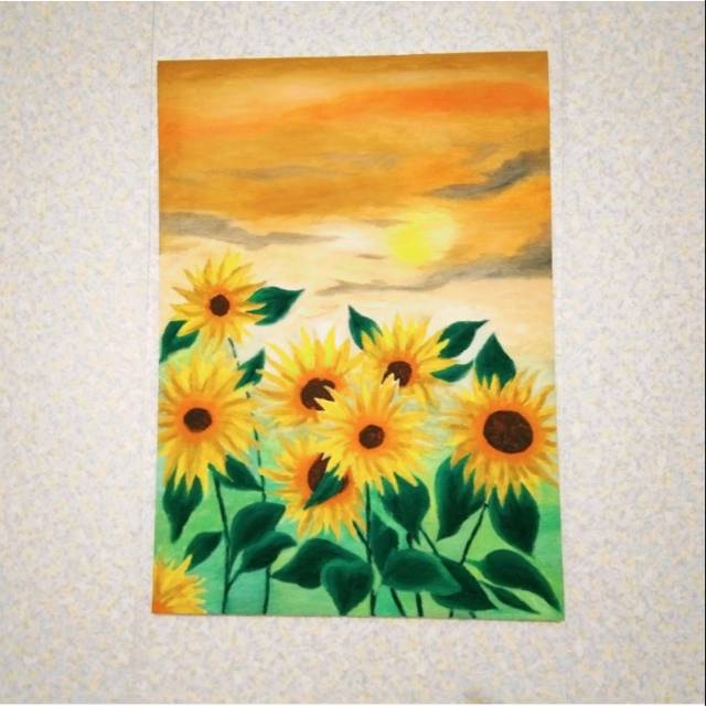 Detail Gambar Bunga Matahari Lukisan Nomer 3
