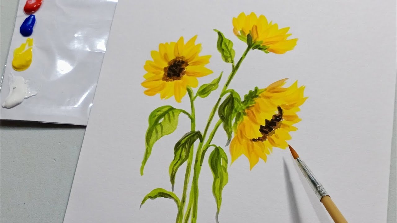 Detail Gambar Bunga Matahari Lukisan Nomer 5