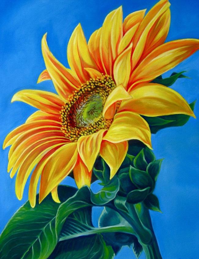Detail Gambar Bunga Matahari Lukisan Nomer 55