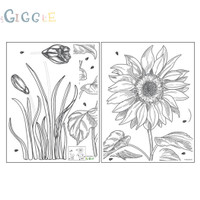 Detail Gambar Bunga Matahari Warna Hitam Putih Nomer 24